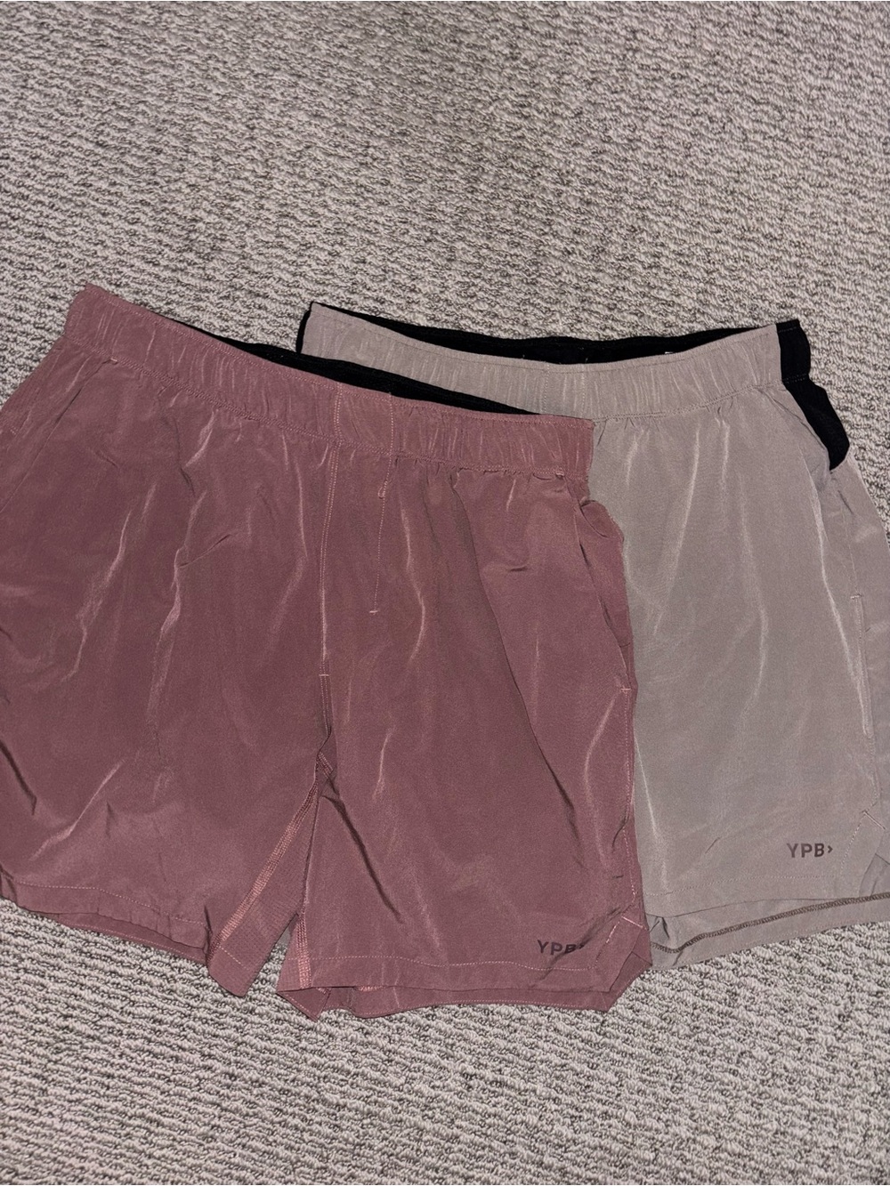Men’s Athletic Short bundle - YPB - Size L - Mauve and Light Gray